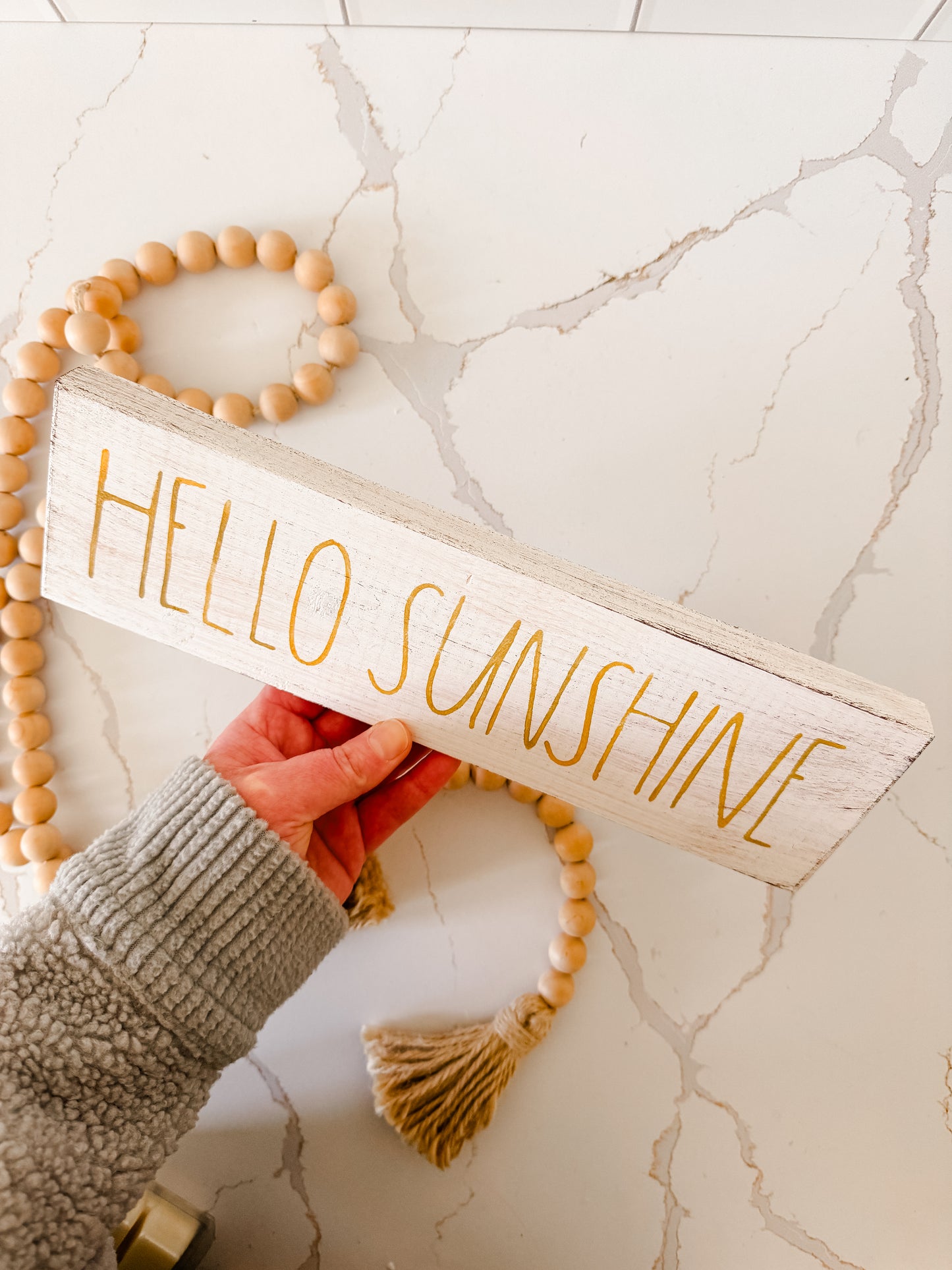 Hello Sunshine Wood Sign