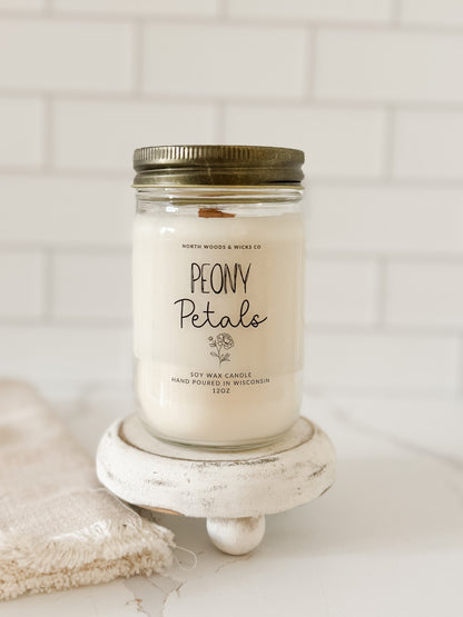 Peony Petals Soy Wax Candle