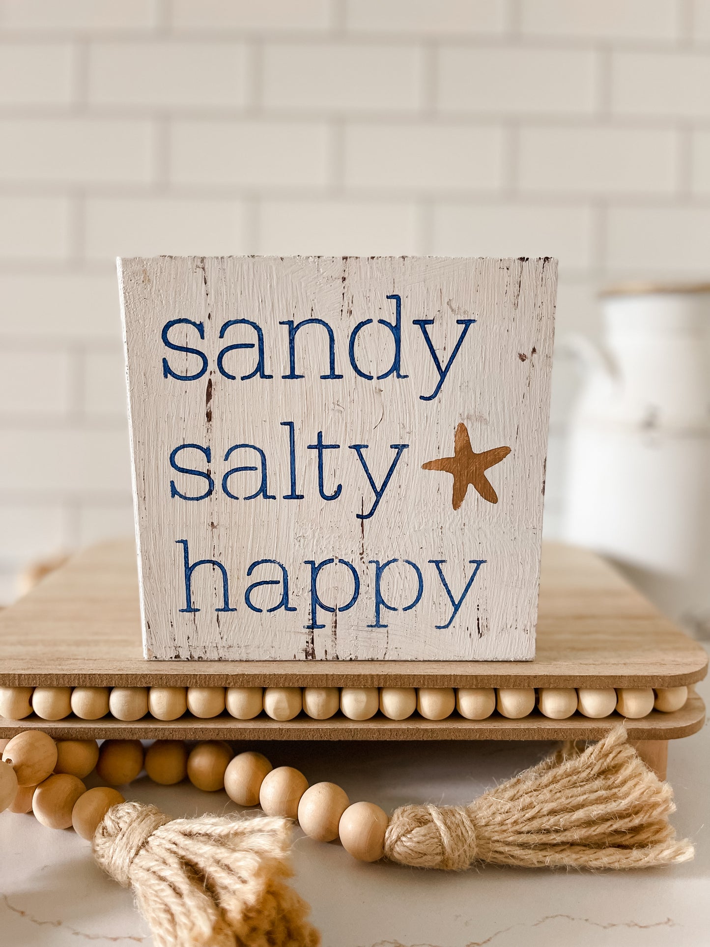 Salty Sandy Happy Wood Sign