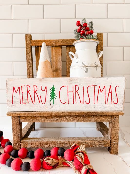 Merry Christmas Wood Sign