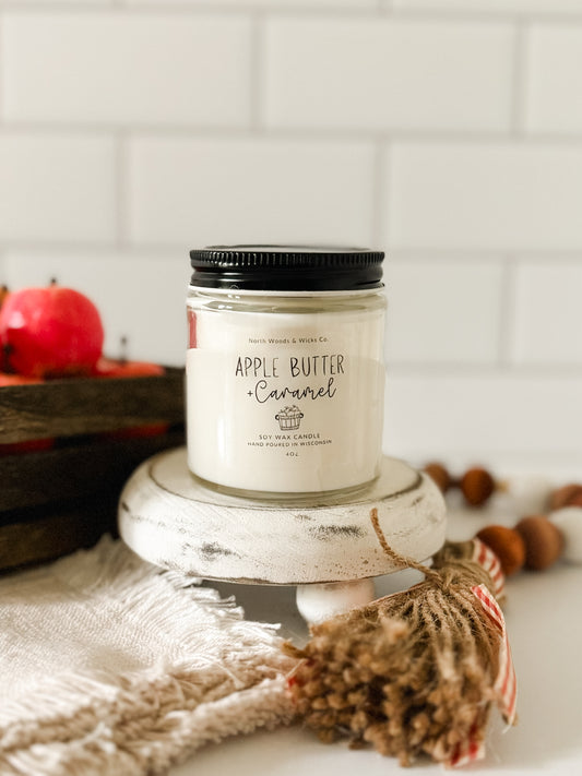 Apple Butter + Caramel 4oz Candle