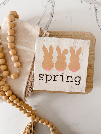 Spring Bunny Wood Sign