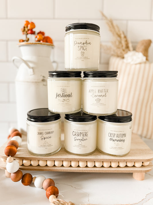 4oz MINI FALL CANDLE BUNDLE-6 scents