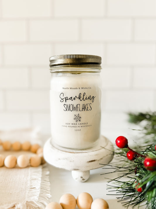 Sparkling Snowflakes Candle