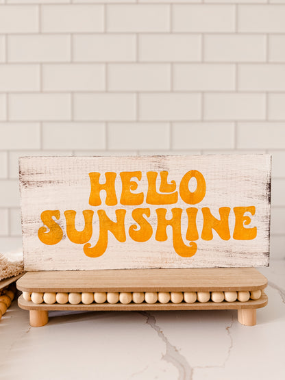 Hello Sunshine Wood Sign