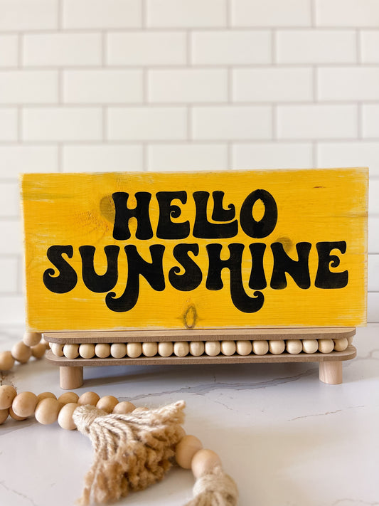 Hello Sunshine Wood Sign