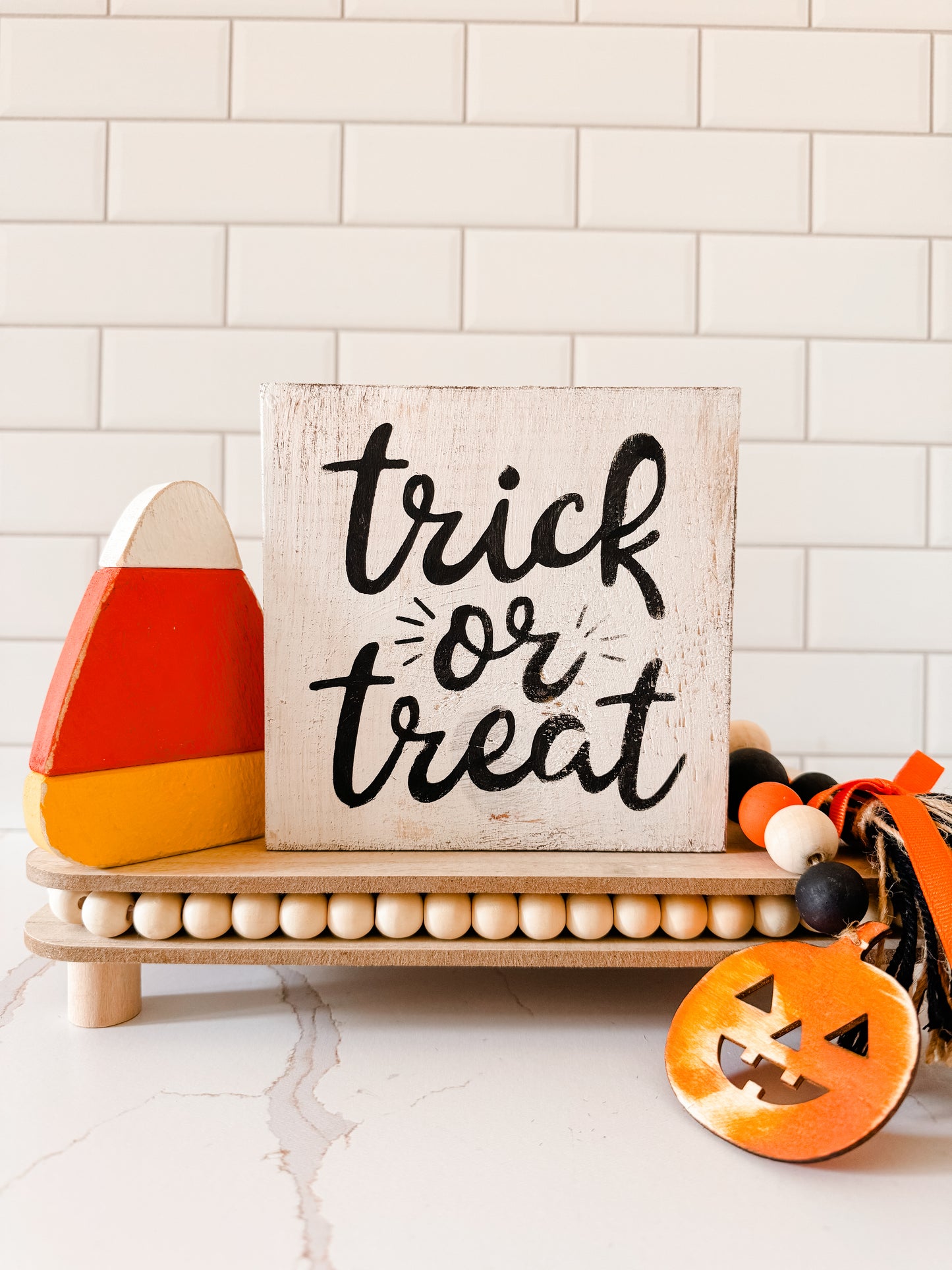 Trick Or Treat Wood Sign