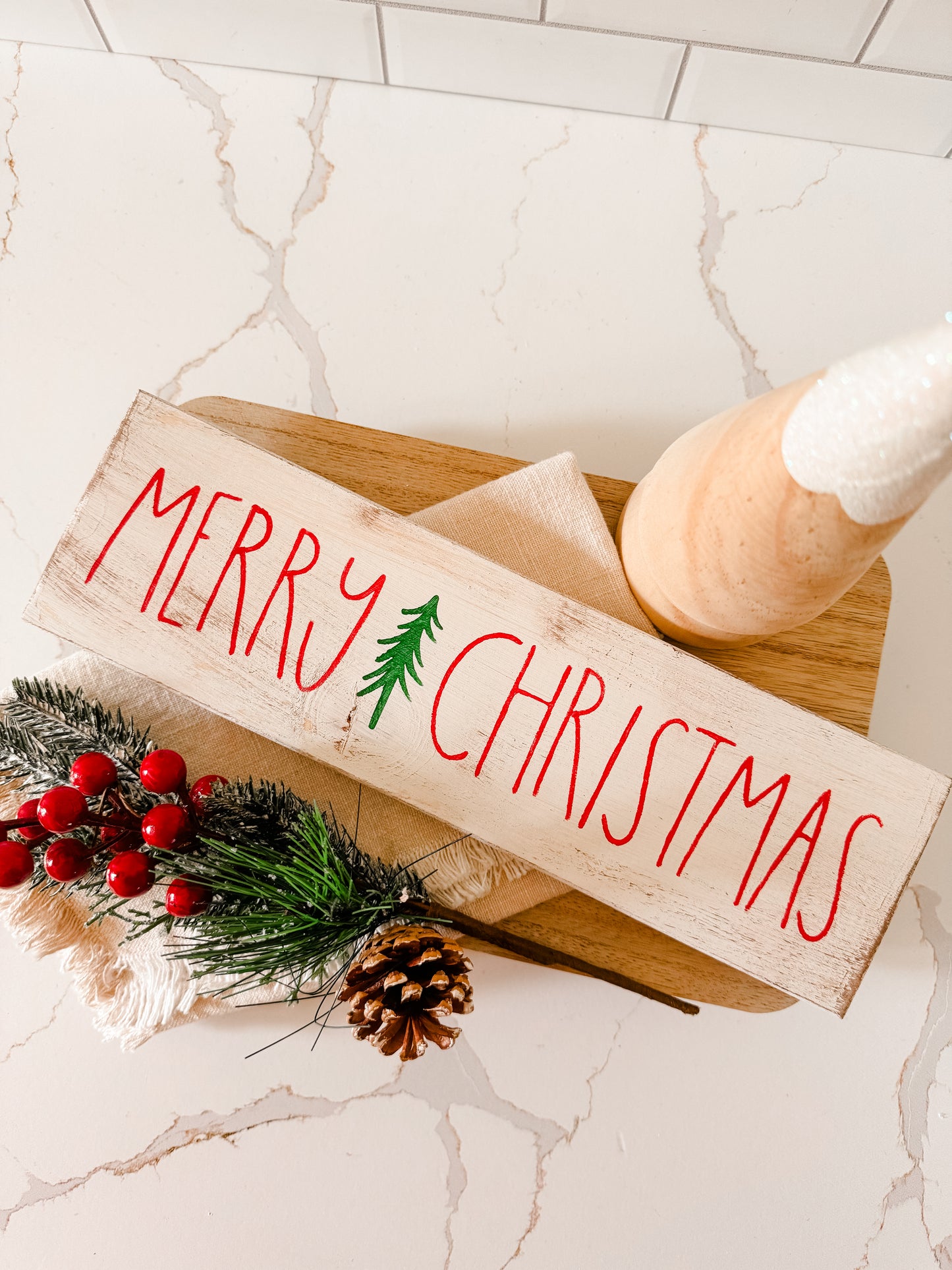 Merry Christmas Wood Sign