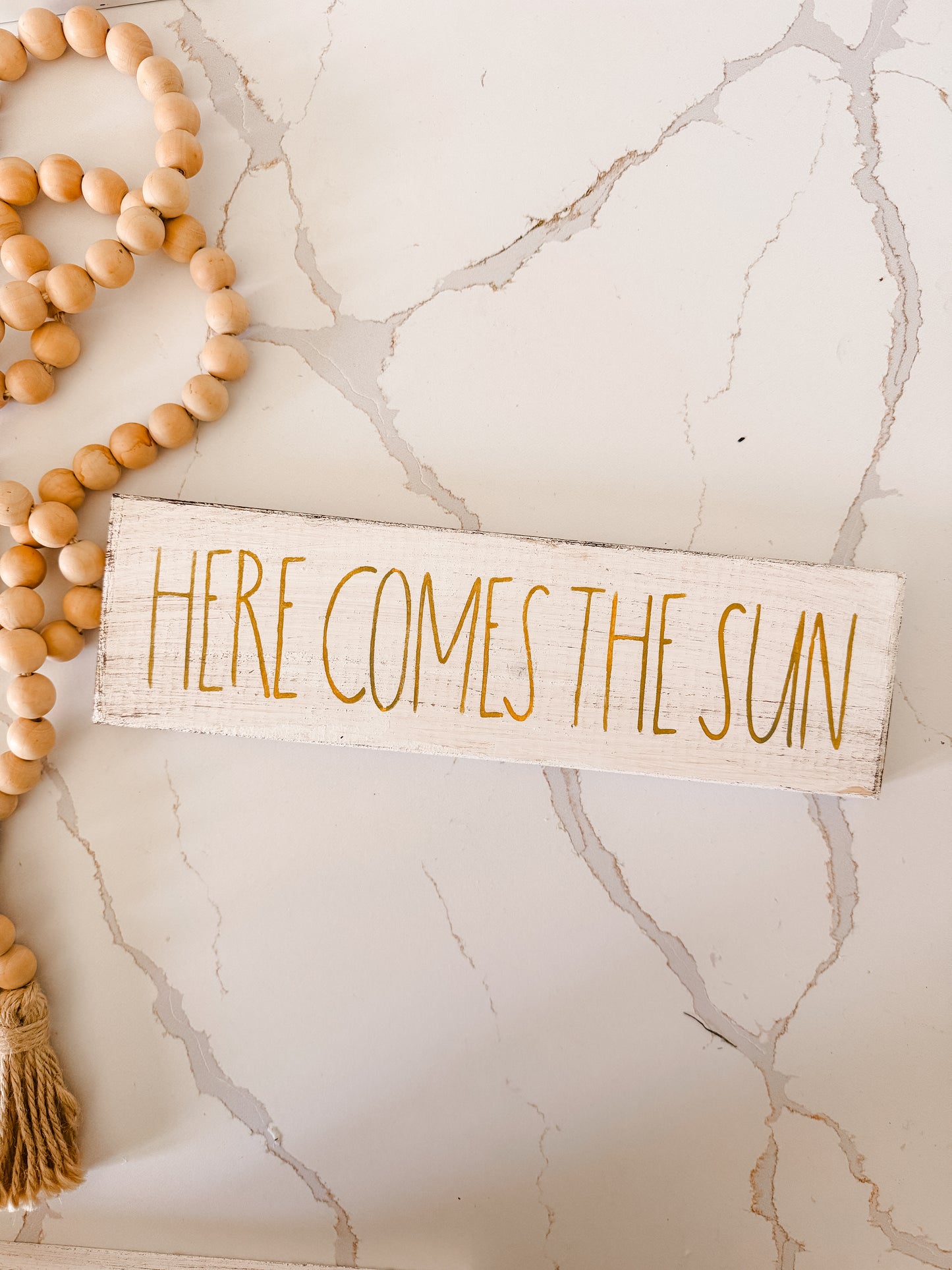 Here Comes The Sun Wood Sign