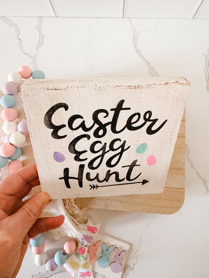 Easter Egg Hunt Wood Sign