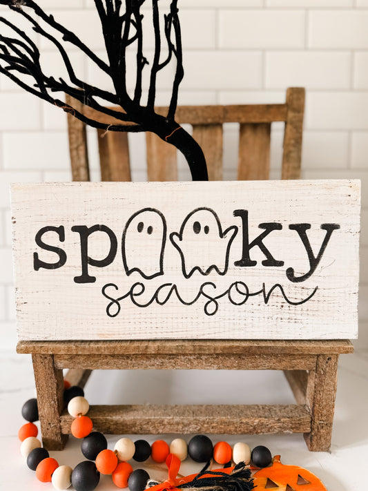 Spooky Season Wood Sign