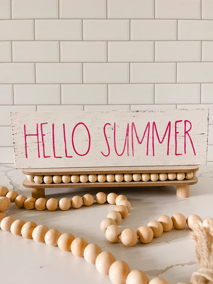 Hello Summer Wood Sign