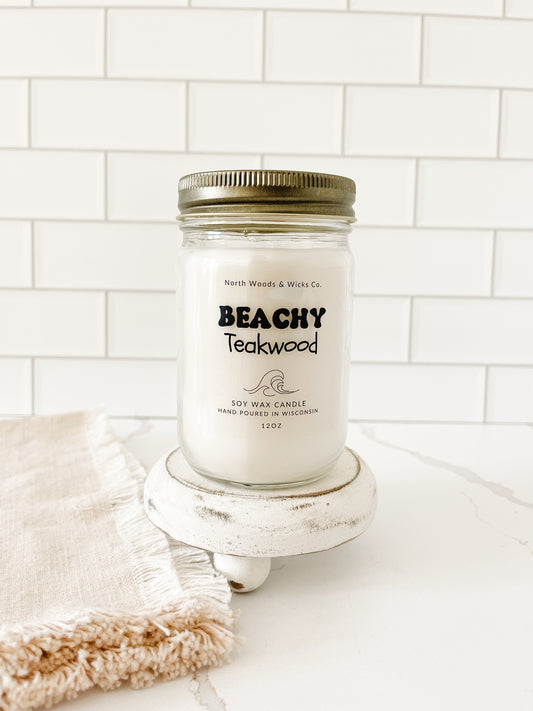 Beachy Teakwood 12oz Candle