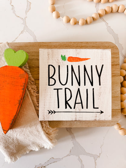 Bunny Trail Wood Sign