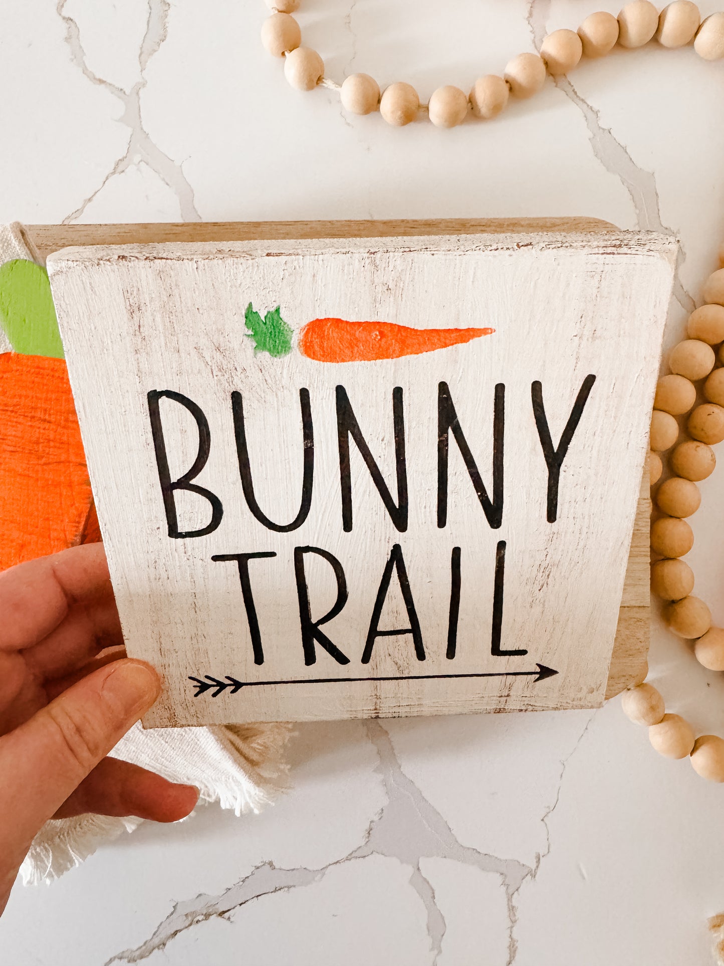 Bunny Trail Wood Sign