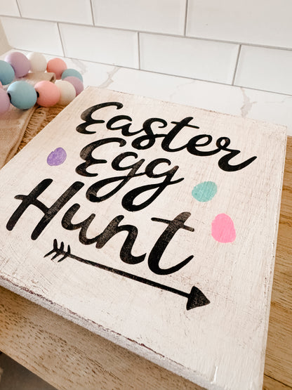 Easter Egg Hunt Wood Sign