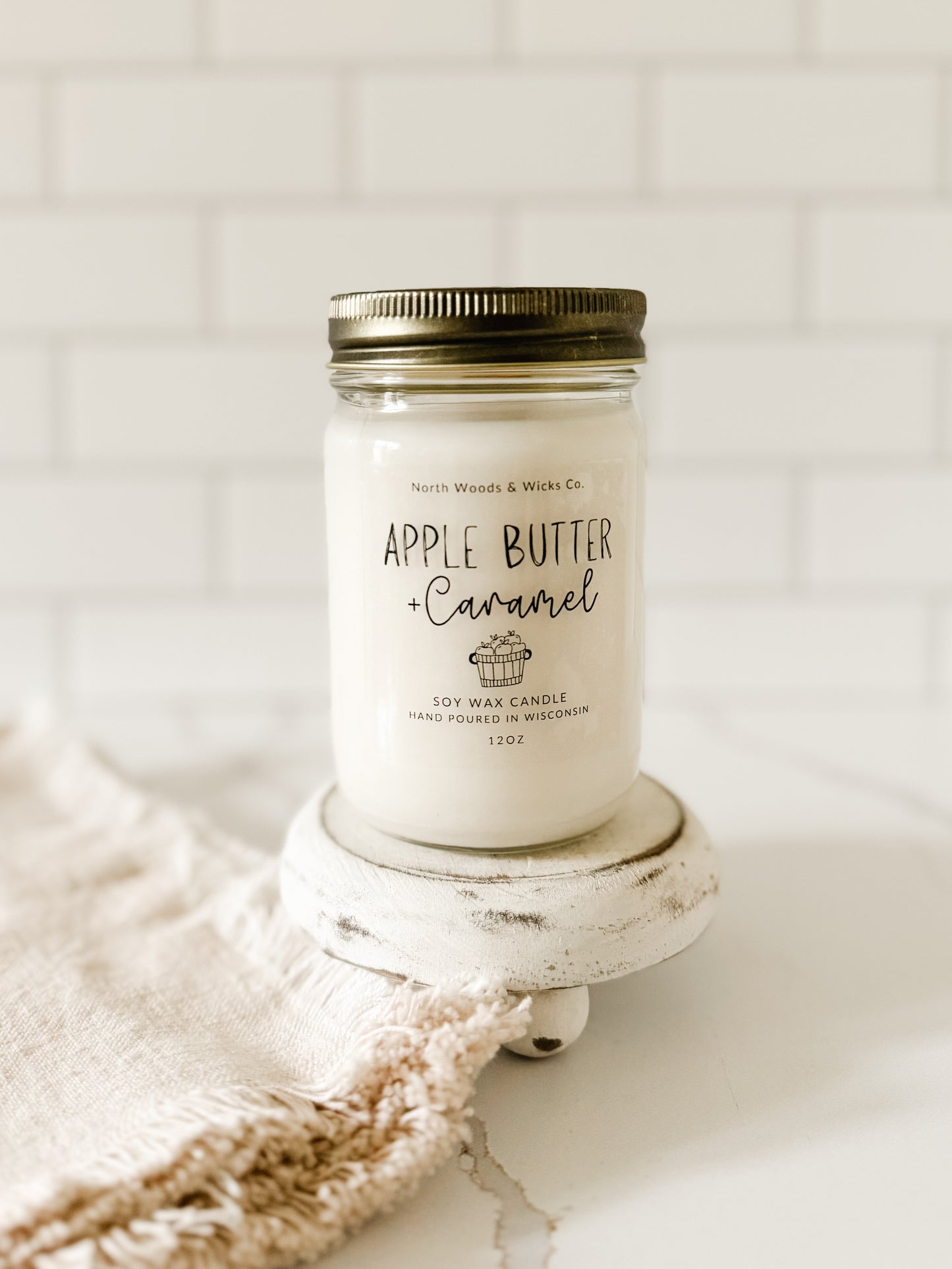 Apple Butter + Caramel 12oz Candle