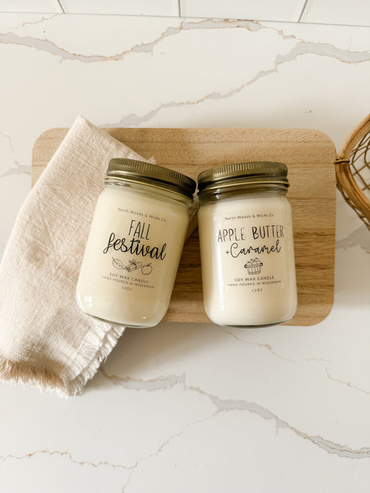 Candle Bundle 2/$32.00 12oz Mason Jar Candles- Pick Your Own Scent