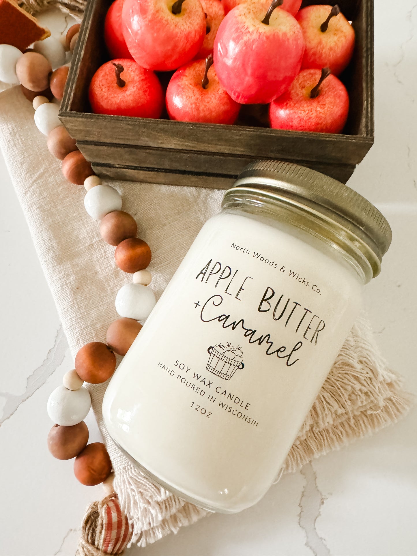 Apple Butter + Caramel 12oz Candle