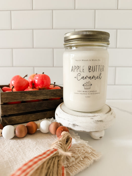 Apple Butter + Caramel 12oz Candle