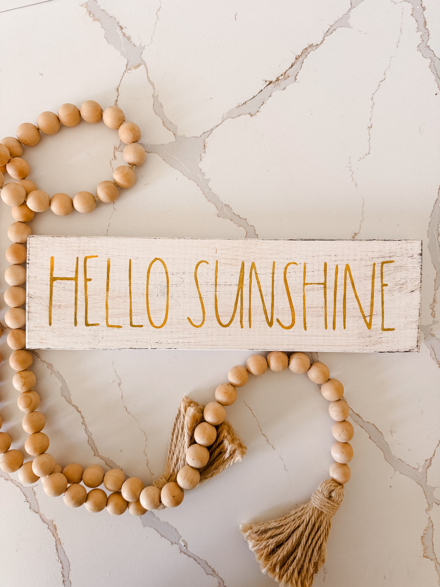 Hello Sunshine Wood Sign