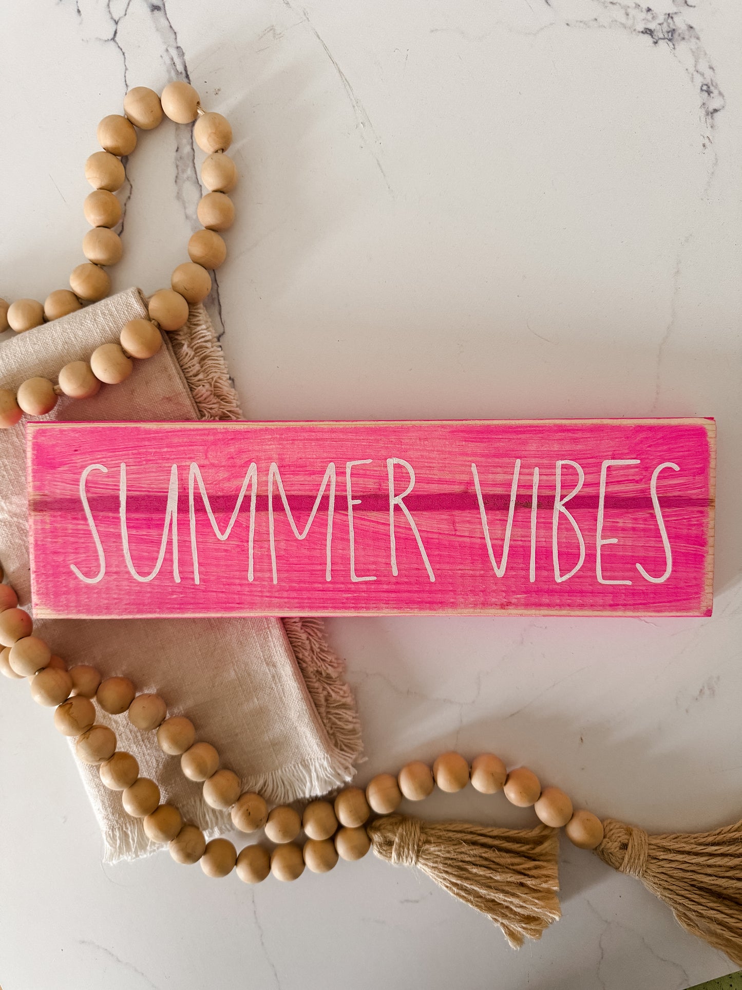 Summer Vibes Wood Sign