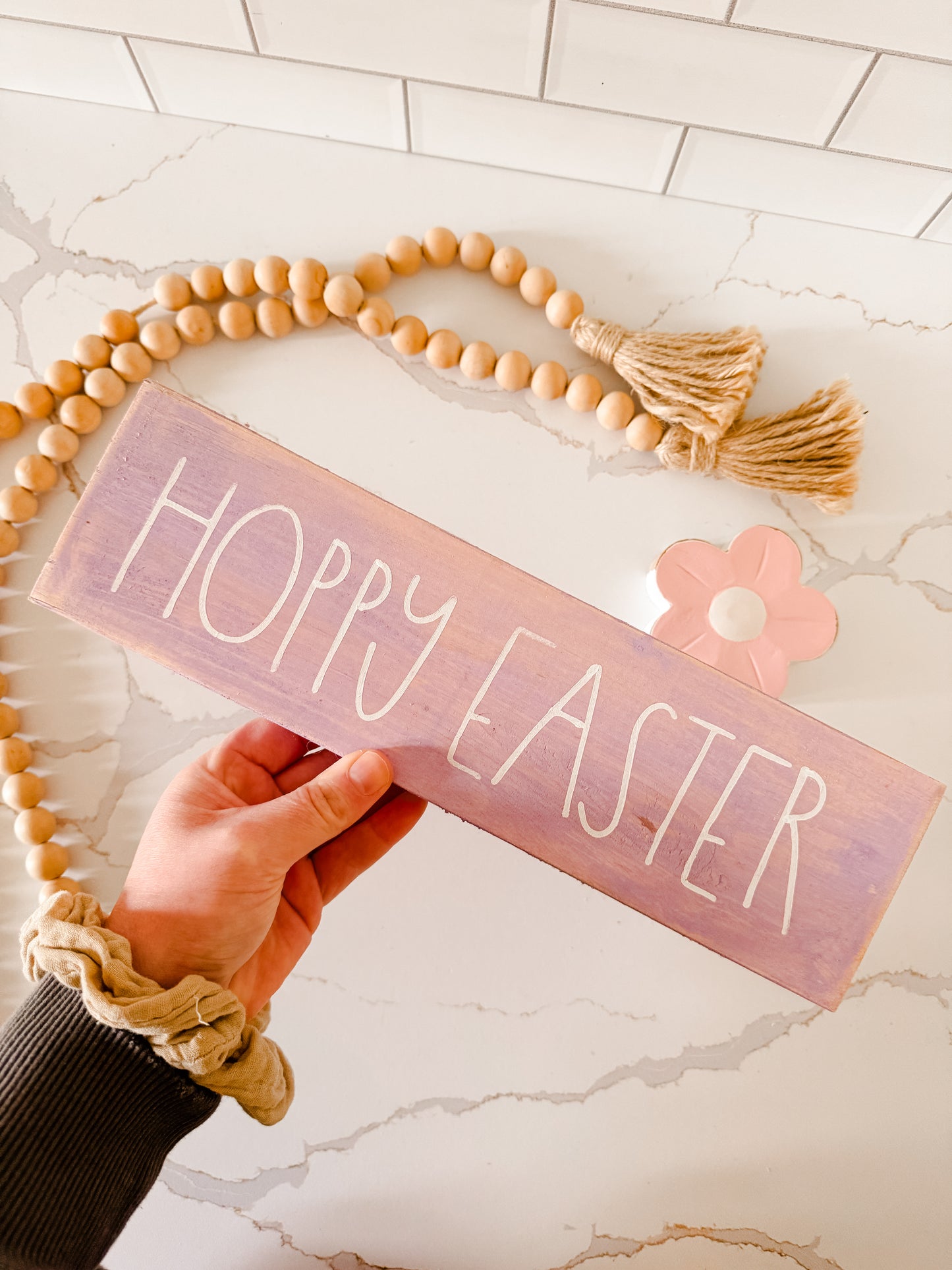 Hoppy Easter Wood Sign