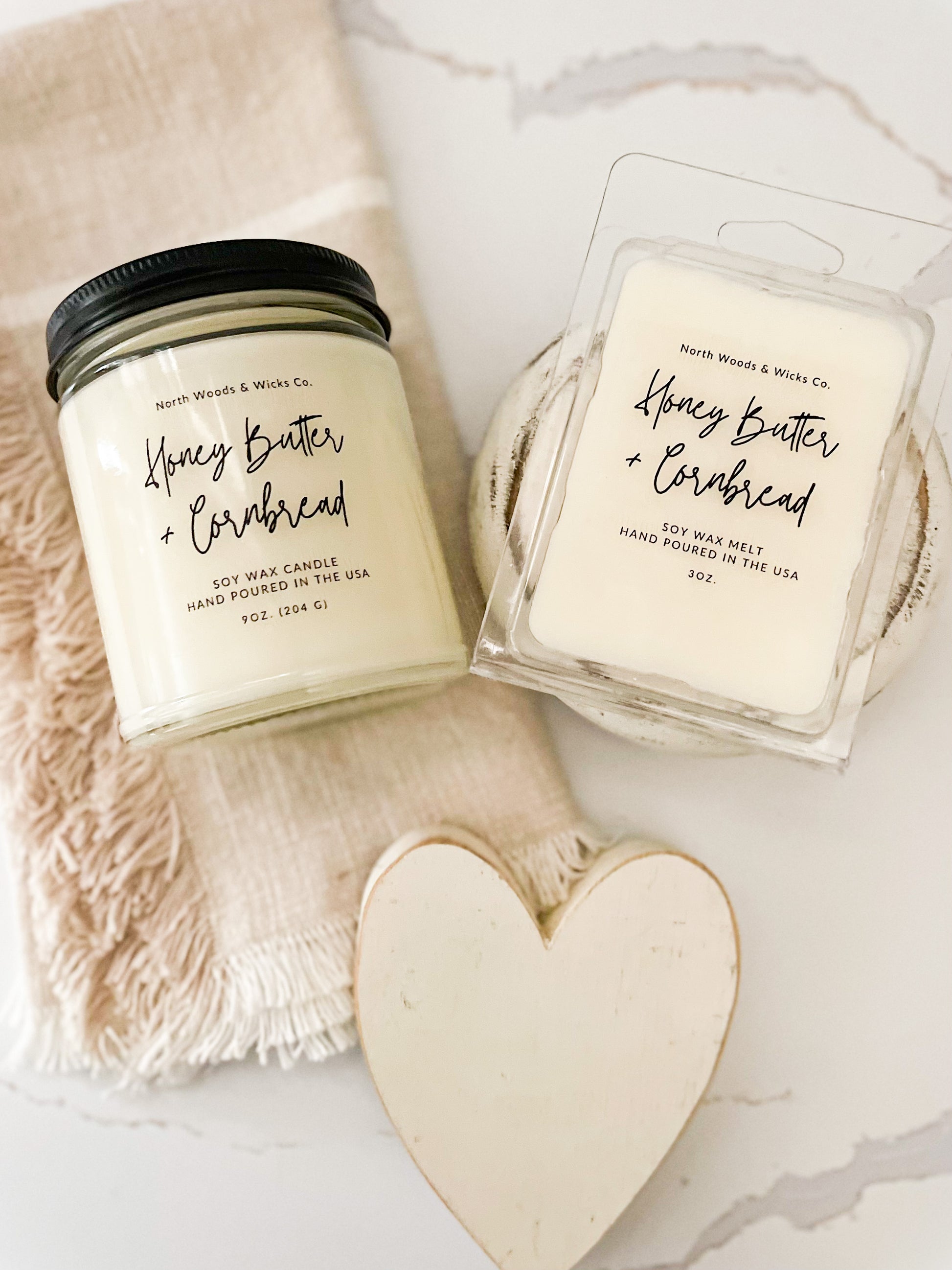 Honey Butter + Cornbread 9oz Candle – northwoodsandwicksco