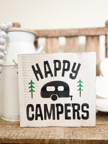 Happy campers sign