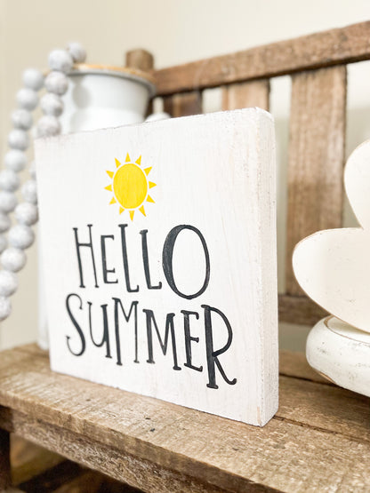 Hello summer sign