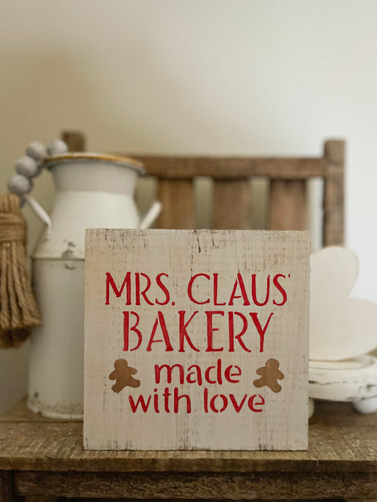 Mrs. Claus Bakery Sign