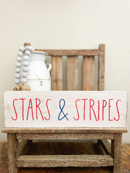 Stars & Stripes Wood Sign